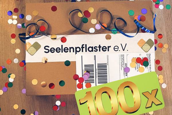 100. Seelenpflaster Paket verschickt