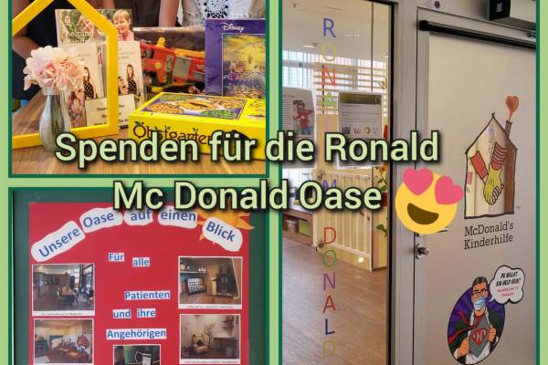 Spendenübergabe in der Mc Donald Oase Berlin-Buch