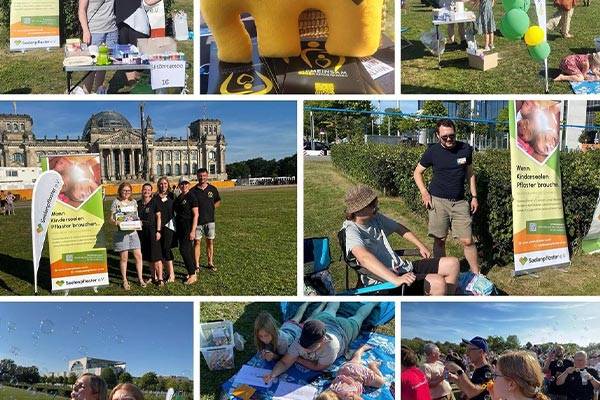 Spendenaktion vor dem Reichstag